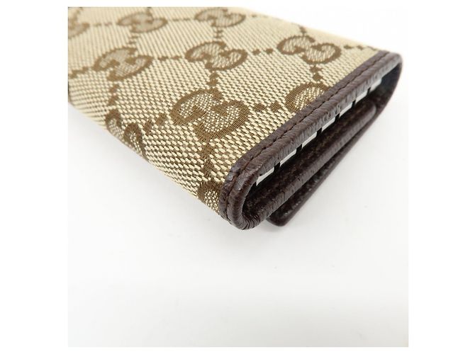 GUCCI GG Canvas Leather 6 Ring Key Case Beige Brown 127048 - vista 9