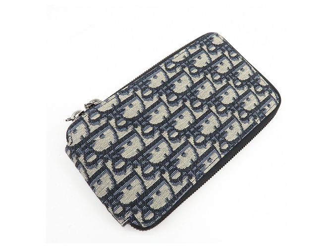 Borsa vita Christian Dior Saddle Oblique Canvas Leather Black Beige - vista 20