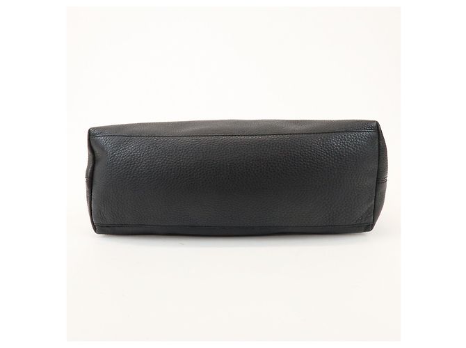 GUCCI SOHO Borsa a tracolla in pelle con catena e G intrecciate Nero 308982 - vista 5