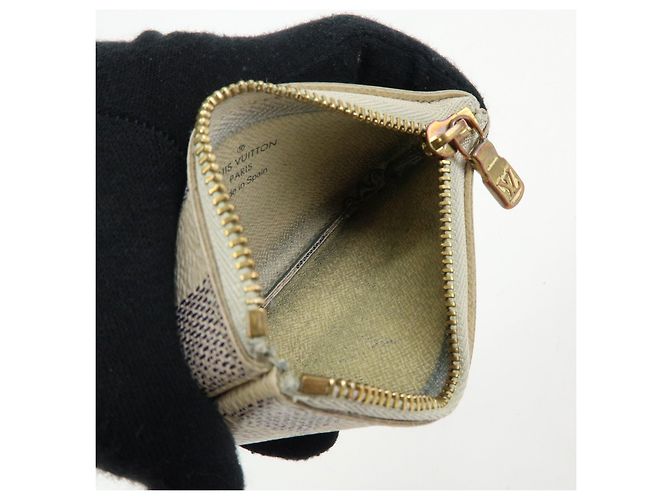Louis Vuitton Set de 3 Pochette Cles de lona Monogram Damier Azur - vista 6
