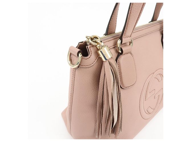 GUCCI SOHO Interlocking G Leather 2Way Hand Bag Pink 308362 - vista 13