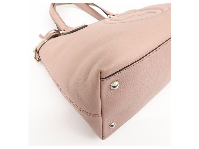 GUCCI SOHO Interlocking G Leather 2Way Hand Bag Pink 308362 - vista 8