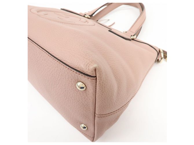GUCCI SOHO Interlocking G Leather 2Way Hand Bag Pink 308362 - vista 9
