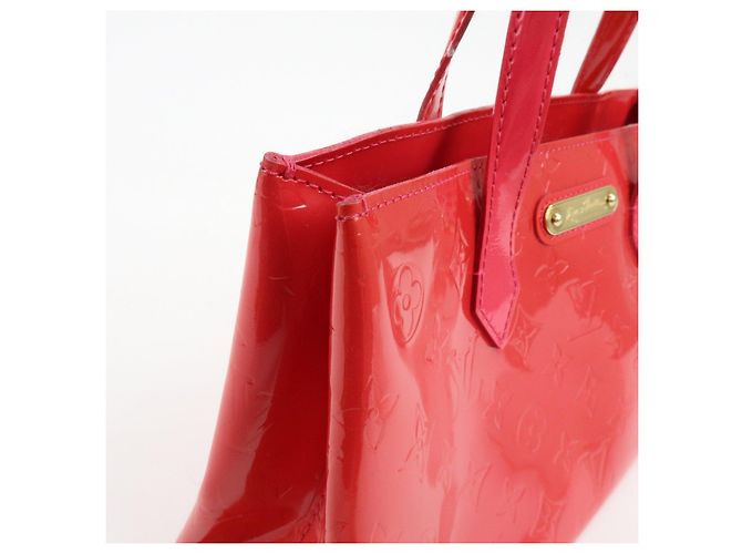 Borsa a mano Louis Vuitton Monogram Vernis Wilshire PM Rose Pop M93643 - vista 15
