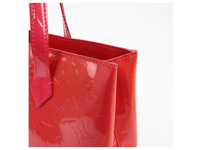 Borsa a mano Louis Vuitton Monogram Vernis Wilshire PM Rose Pop M93643 - vista 16
