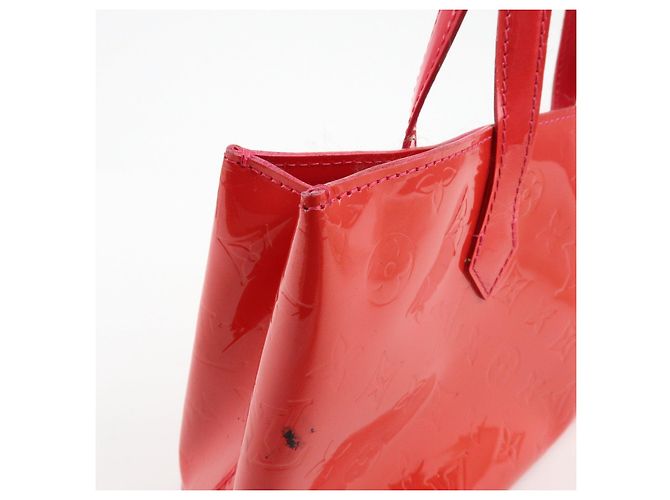 Borsa a mano Louis Vuitton Monogram Vernis Wilshire PM Rose Pop M93643 - vista 17