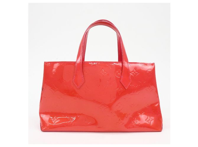 Borsa a mano Louis Vuitton Monogram Vernis Wilshire PM Rose Pop M93643 - vista 2