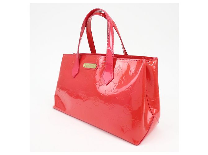 Borsa a mano Louis Vuitton Monogram Vernis Wilshire PM Rose Pop M93643 - vista 3