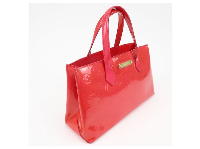 Borsa a mano Louis Vuitton Monogram Vernis Wilshire PM Rose Pop M93643 - vista 4