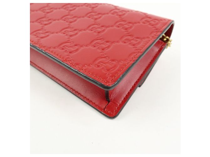 Borsa a tracolla GUCCI Interlocking G Guccissima Chain Cherry 481291 - vista 11