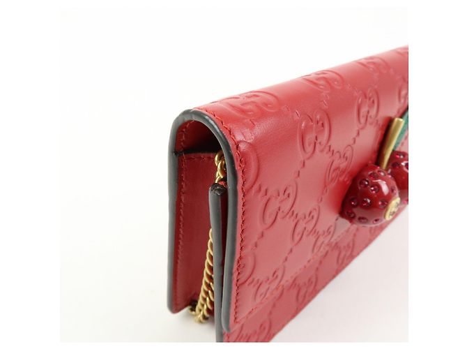 Borsa a tracolla GUCCI Interlocking G Guccissima Chain Cherry 481291 - vista 12