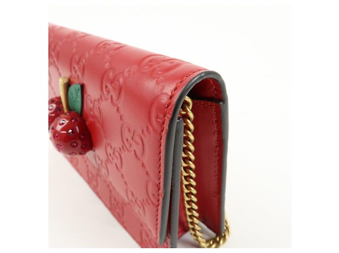 Borsa a tracolla GUCCI Interlocking G Guccissima Chain Cherry 481291 - vista 13