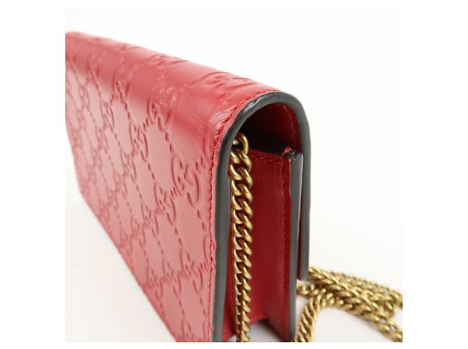 Borsa a tracolla GUCCI Interlocking G Guccissima Chain Cherry 481291 - vista 15