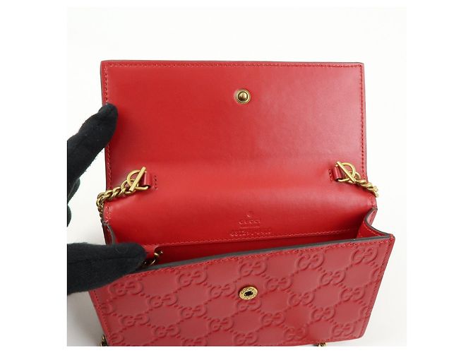 Borsa a tracolla GUCCI Interlocking G Guccissima Chain Cherry 481291 - vista 18