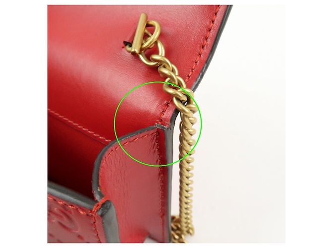 Borsa a tracolla GUCCI Interlocking G Guccissima Chain Cherry 481291 - vista 19