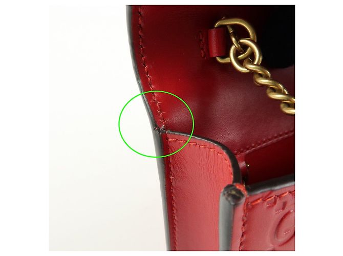 Borsa a tracolla GUCCI Interlocking G Guccissima Chain Cherry 481291 - vista 20