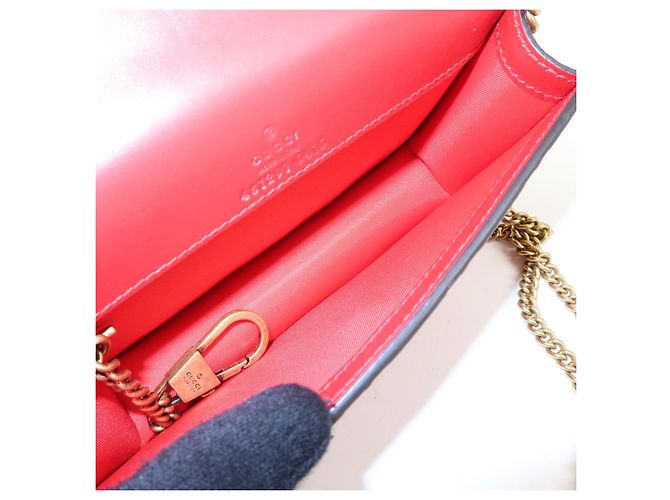 Borsa a tracolla GUCCI Interlocking G Guccissima Chain Cherry 481291 - vista 22