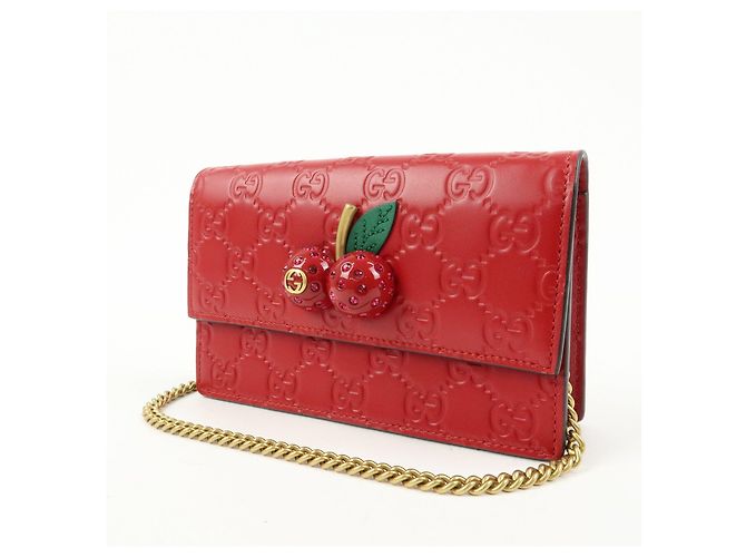 Borsa a tracolla GUCCI Interlocking G Guccissima Chain Cherry 481291 - vista 3