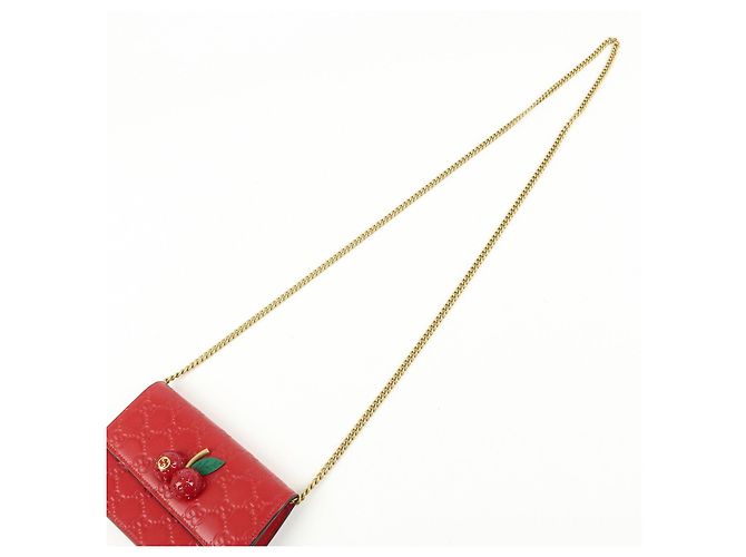 Borsa a tracolla GUCCI Interlocking G Guccissima Chain Cherry 481291 - vista 6
