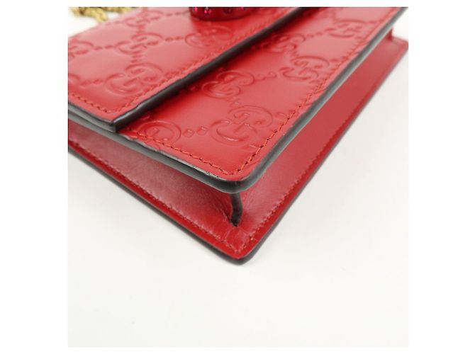 Borsa a tracolla GUCCI Interlocking G Guccissima Chain Cherry 481291 - vista 8