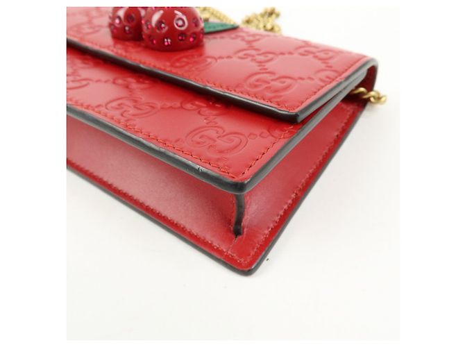 Borsa a tracolla GUCCI Interlocking G Guccissima Chain Cherry 481291 - vista 9