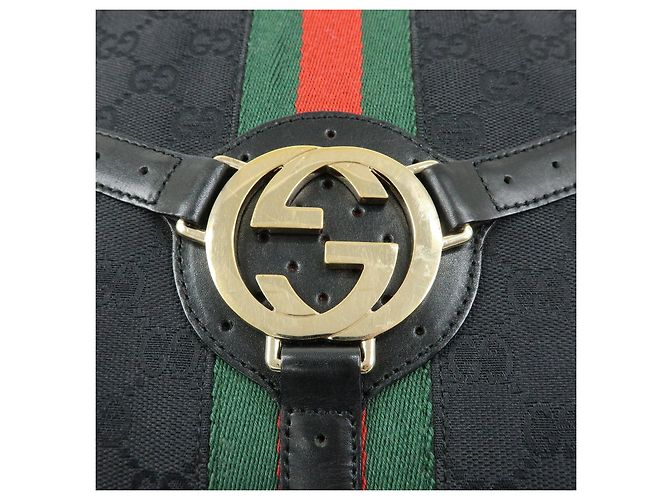 Borsa a tracolla GUCCI Sherry Interlocking G GG Canvas Leather 131033 - vista 15