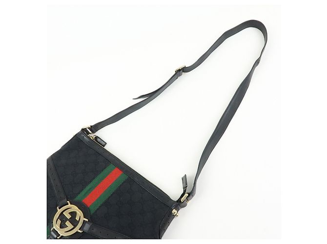 Borsa a tracolla GUCCI Sherry Interlocking G GG Canvas Leather 131033 - vista 6