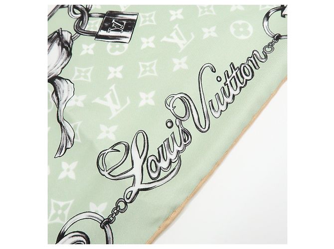 Louis Vuitton Blooming Monogram Carre 90 Silk 100% Scarf M96872 - vista 8