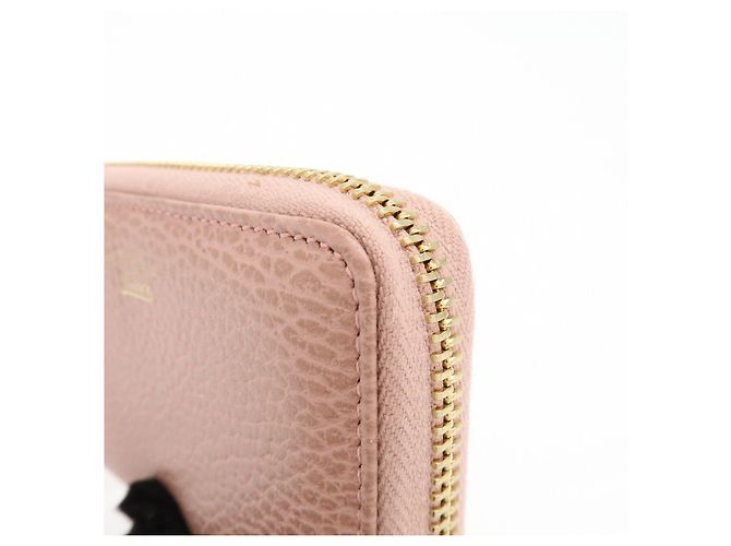 GUCCI Swing Leather Coin Case Cartera Compacta Rosa 368877 - vista 11