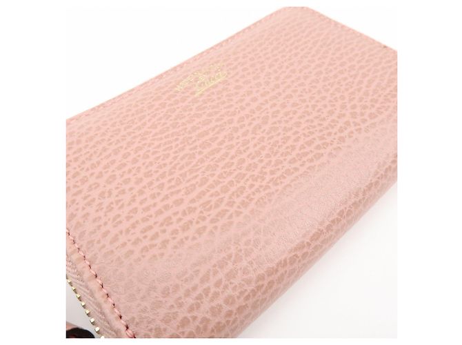 GUCCI Swing Leather Coin Case Cartera Compacta Rosa 368877 - vista 14