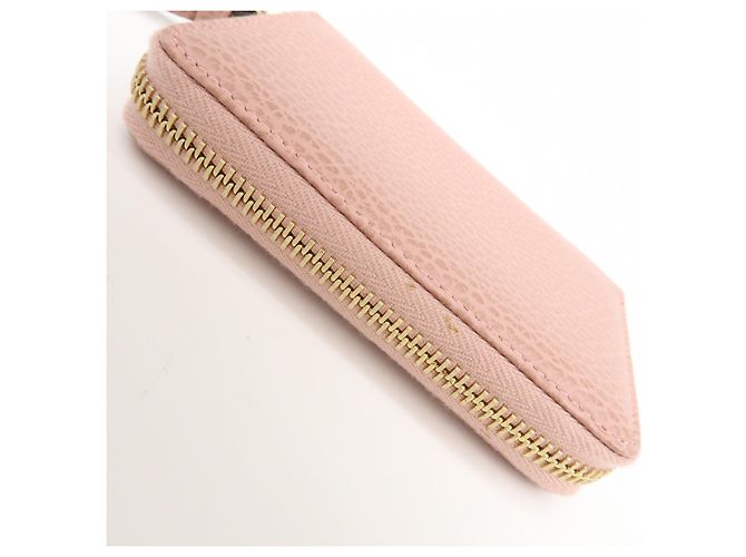 GUCCI Swing Leather Coin Case Cartera Compacta Rosa 368877 - vista 17