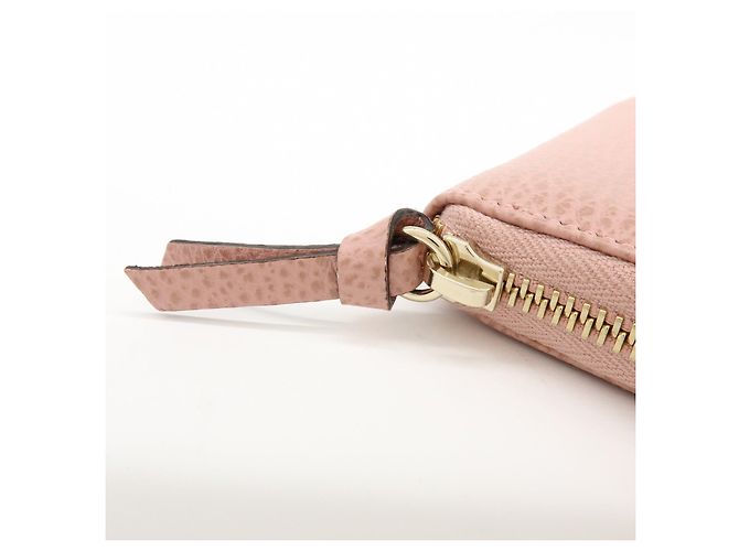 GUCCI Swing Leather Coin Case Cartera Compacta Rosa 368877 - vista 18