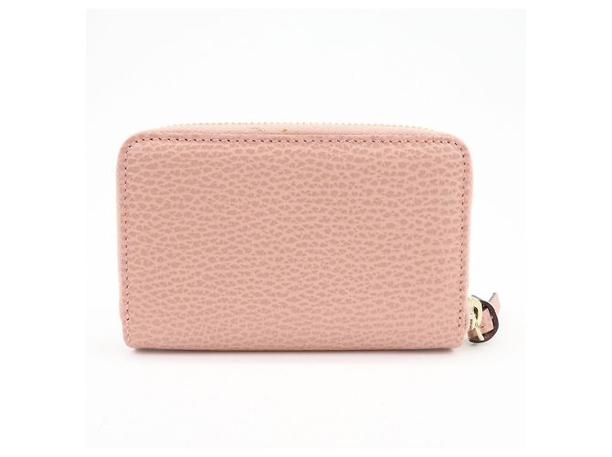 GUCCI Swing Leather Coin Case Cartera Compacta Rosa 368877 - vista 2