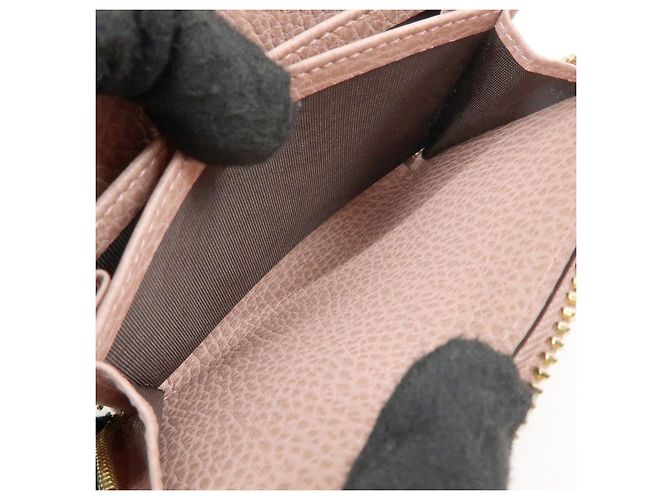GUCCI Swing Leather Coin Case Cartera Compacta Rosa 368877 - vista 21