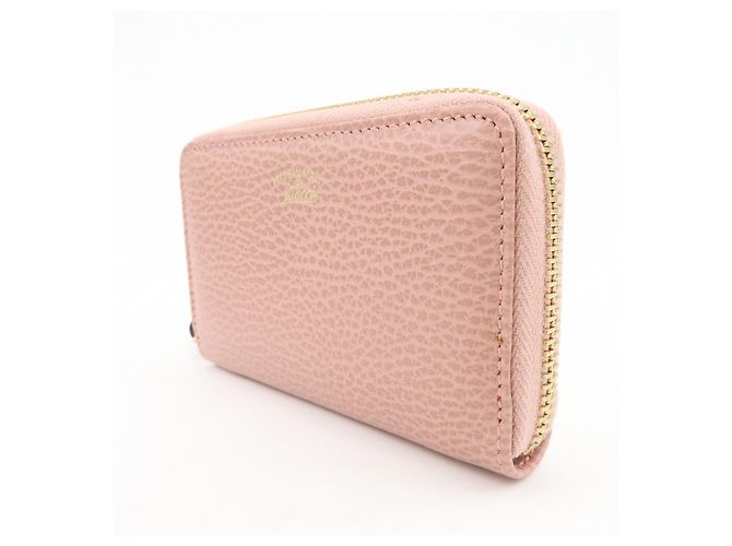 GUCCI Swing Leather Coin Case Cartera Compacta Rosa 368877 - vista 3