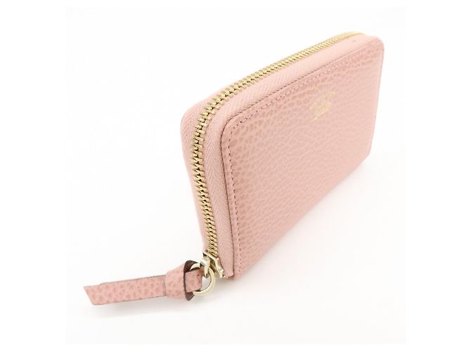 GUCCI Swing Leather Coin Case Cartera Compacta Rosa 368877 - vista 4