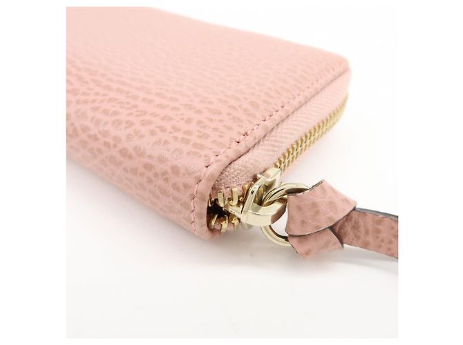 GUCCI Swing Leather Coin Case Cartera Compacta Rosa 368877 - vista 9