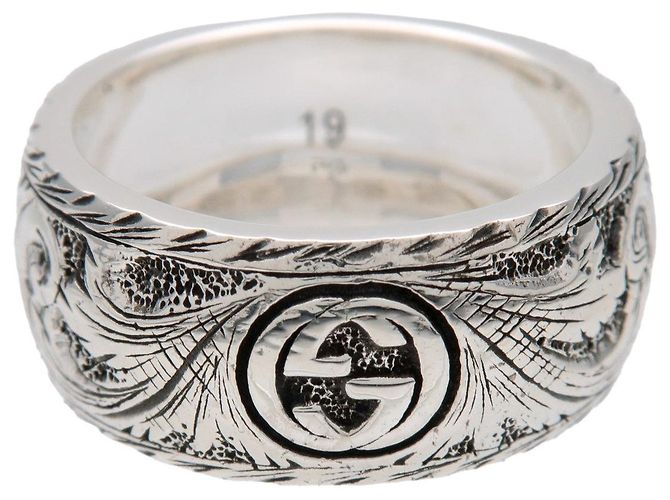 Anello GUCCI Arabesque SV925 Argento #19 US8.5 EU58 HK19.5 - vista 2