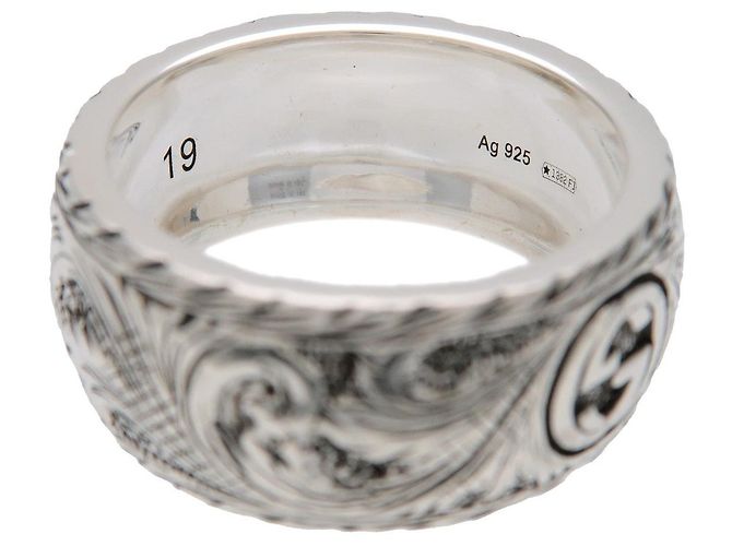 Anello GUCCI Arabesque SV925 Argento #19 US8.5 EU58 HK19.5 - vista 4