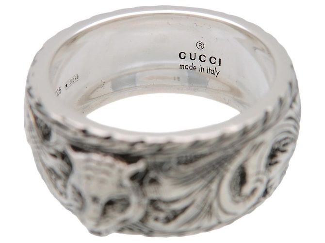 Anello GUCCI Arabesque SV925 Argento #19 US8.5 EU58 HK19.5 - vista 5