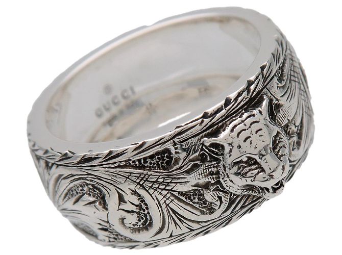Anello GUCCI Arabesque SV925 Argento #19 US8.5 EU58 HK19.5 - vista 6