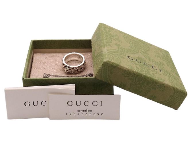 Anello GUCCI Arabesque SV925 Argento #19 US8.5 EU58 HK19.5 - vista 9