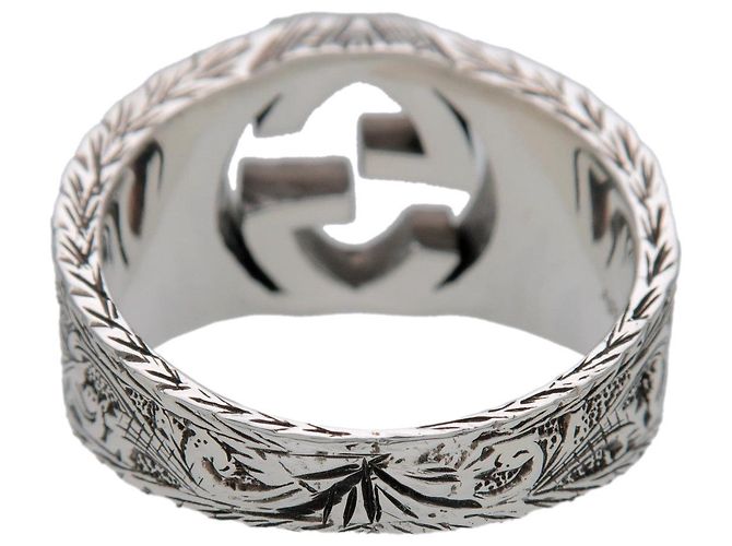 GUCCI Interlocking G Arabesque Ring SV925 Silber #23 US10.25 EU63 - Ansicht 2