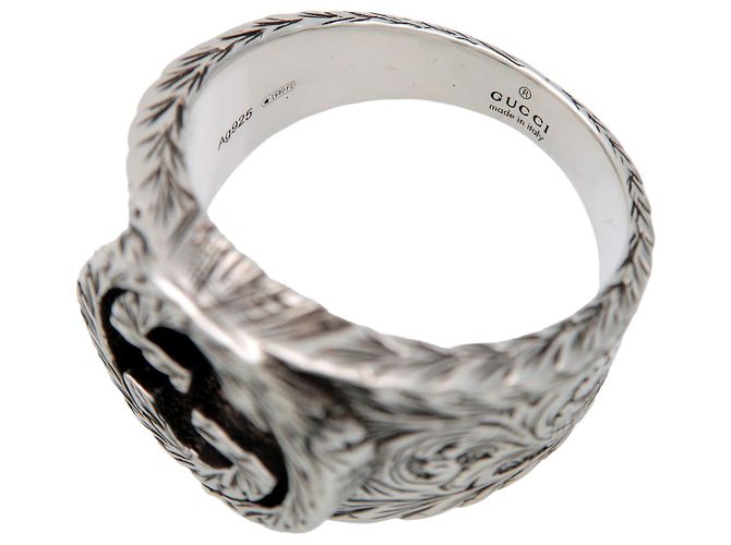 GUCCI Interlocking G Arabesque Ring SV925 Silber #23 US10.25 EU63 - Ansicht 4