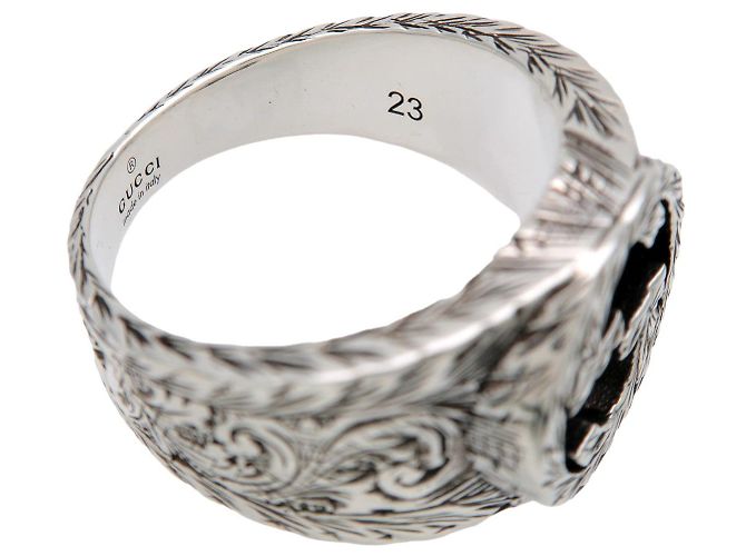 GUCCI Interlocking G Arabesque Ring SV925 Silber #23 US10.25 EU63 - Ansicht 5