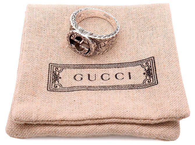 GUCCI Interlocking G Arabesque Ring SV925 Silber #23 US10.25 EU63 - Ansicht 9