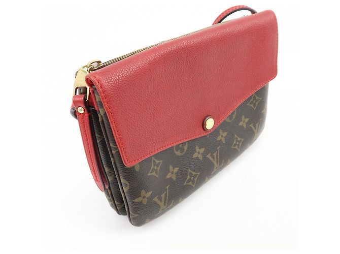 Borsa a tracolla Louis Vuitton Monogram Twice Cerise M50184 - vista 4