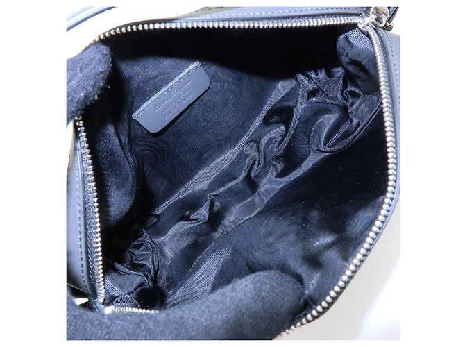 Salvatore Ferragamo Borsa a pochette Ferragamo Gancini Logo Canvas Leather Silver Black - vista 19