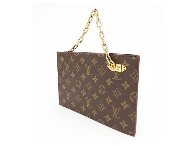 Borsa pochette con catena Louis Vuitton Monogram Brown M55646 - vista 3