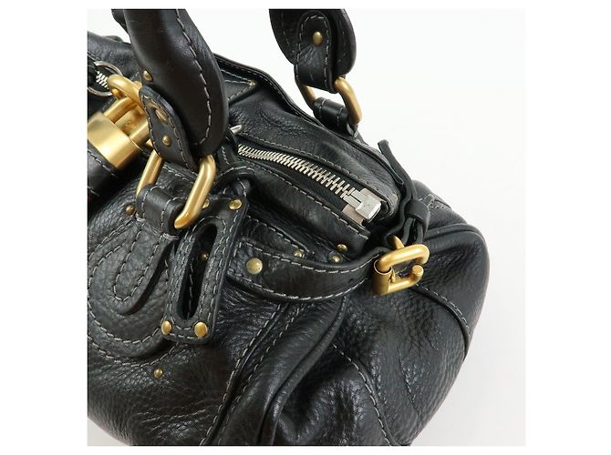 Chloé Borsa Tote Chloe Paddington in pelle Borsa a mano Nera - vista 14